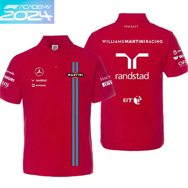 2024 Polo Williams Randstad Racing F1 Formula One Coton Homme